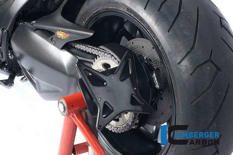 ILMBERGER / イルムバーガーカーボンパーツ ナンバープレートホルダー スプロケットカバー付 Diavel | NHO.023.DIAVE.K