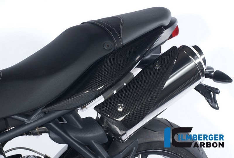ILMBERGER / イルムバーガーカーボンパーツ アンダーシートサイドパネル (左) カーボン - Triumph Street Triple 675 | SDL.007.TRSTR.K