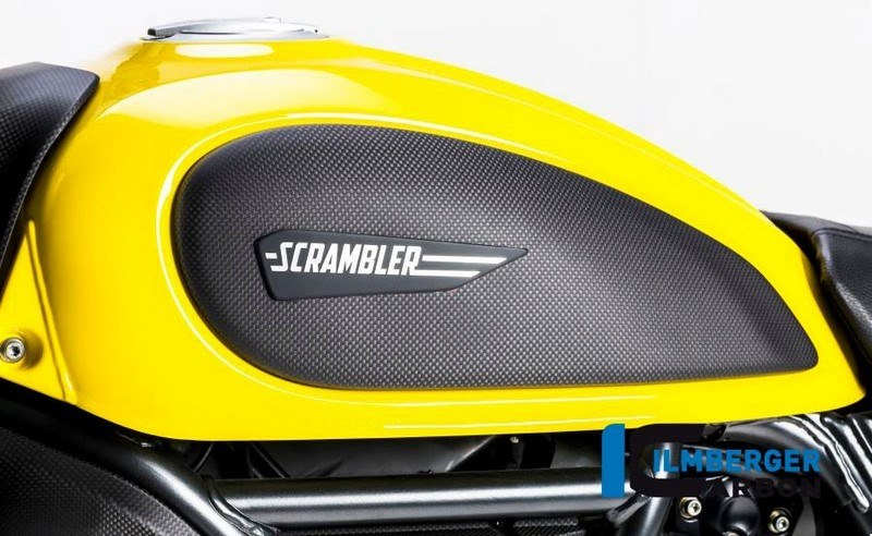 ILMBERGER / イルムバーガーカーボンパーツ タンクカバー 左 マット Ducati Scrambler '16 | TAL.110.DS15M.K