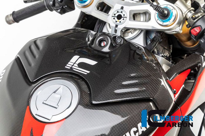 ILMBERGER / イルムバーガーカーボンパーツ アッパータンクカバー グロス Panigale V4 Racing | TAO.057.D4RAG.K