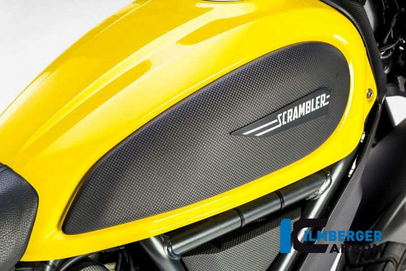 ILMBERGER / イルムバーガーカーボンパーツ タンクカバー 右 マット Ducati Scrambler '16 | TAR.111.DS15M.K