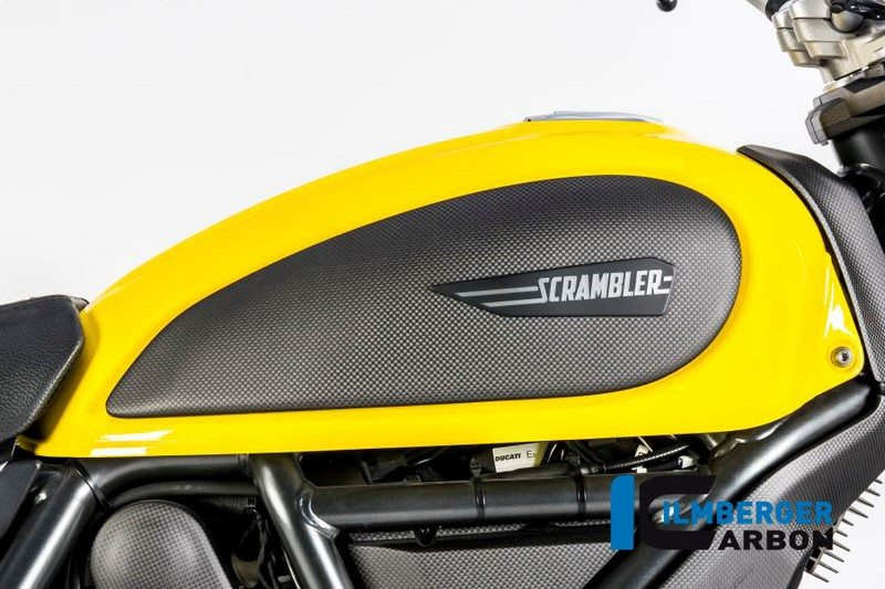 ILMBERGER / イルムバーガーカーボンパーツ タンクカバー 右 マット Ducati Scrambler '16 | TAR.111.DS15M.K