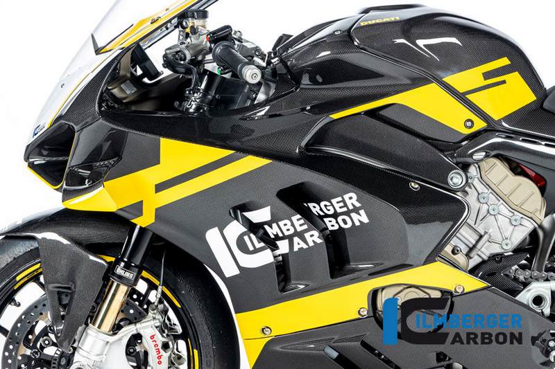 ILMBERGER / イルムバーガーカーボン フェアリングサイドパネル 左側 グロス パニガーレ V4 (S) Racing from 2022 | VEL.031.V4R2G.K