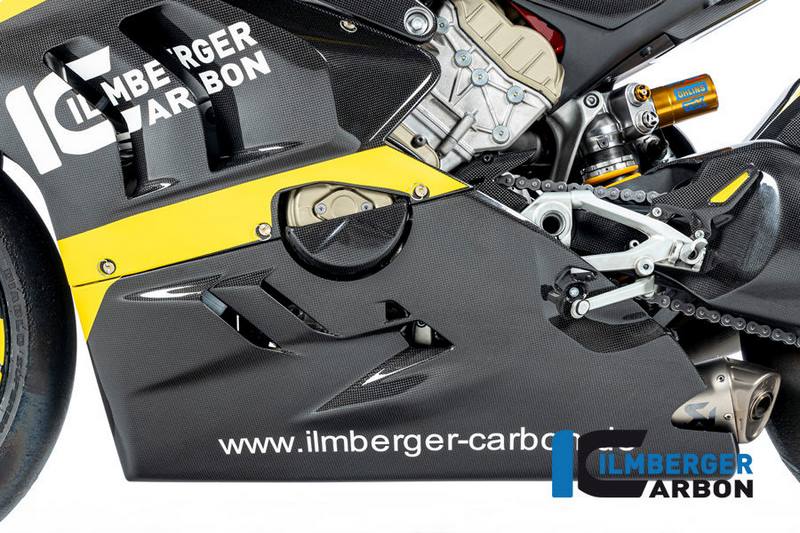 ILMBERGER / イルムバーガーカーボン ベリーパン グロス ローエキゾースト用 パニガーレ V4 (S) 2022 Racing | VEU.034.V4R2G.K