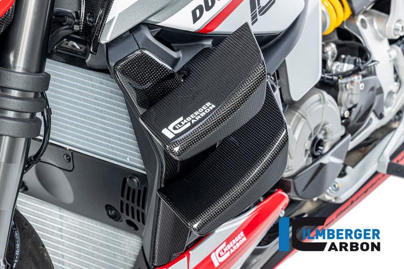 ILMBERGER / イルムバーガーカーボン ラジエーターカバー 左 グロス Ducati ストリートファイター V2 | WKL.004.V2SFG.K