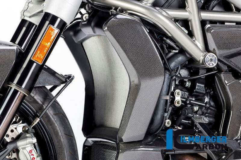 ILMBERGER / イルムバーガーカーボンパーツ ラジエーターカバー 左側 グロス Ducati Xディアベル '16 | WKL.004.XD16G.K