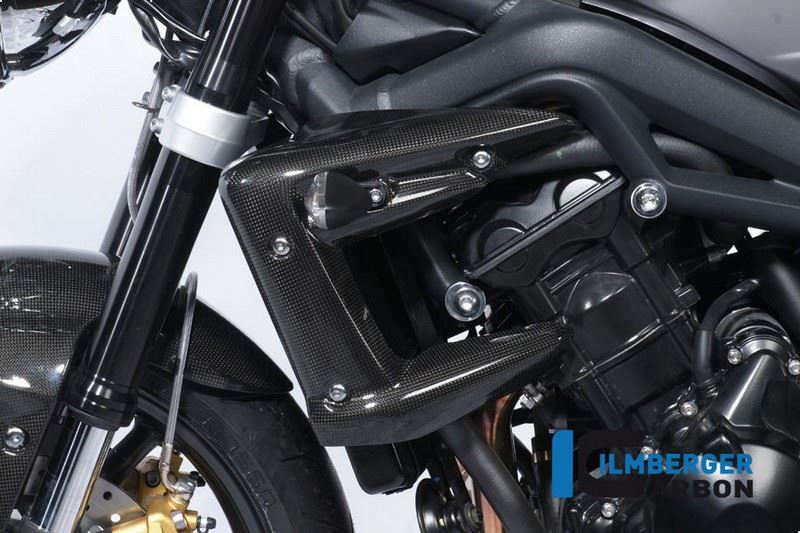 ILMBERGER / イルムバーガーカーボンパーツ ラジエーターカバー (左) カーボン - Triumph Street Triple 675 | WKL.009.TRSTR.K