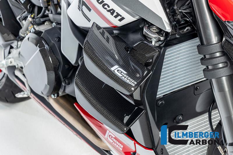 ILMBERGER / イルムバーガーカーボン ラジエーターカバー 右 グロス Ducati ストリートファイター V2 | WKR.005.V2SFG.K