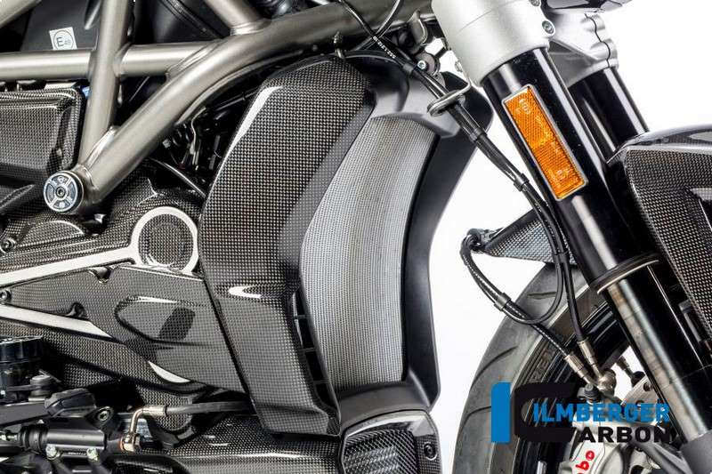 ILMBERGER / イルムバーガーカーボンパーツ ラジエーターカバー 右側 Ducati Xディアベル '16 | WKR.005.XD16G.K