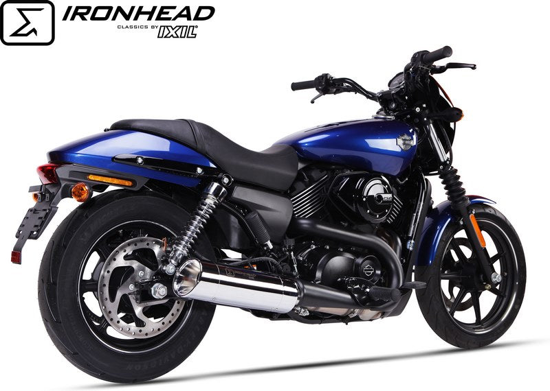 IXIL / イクシル Slip On Exhaust - Ironhead Round Chrome | HD 1002 SC