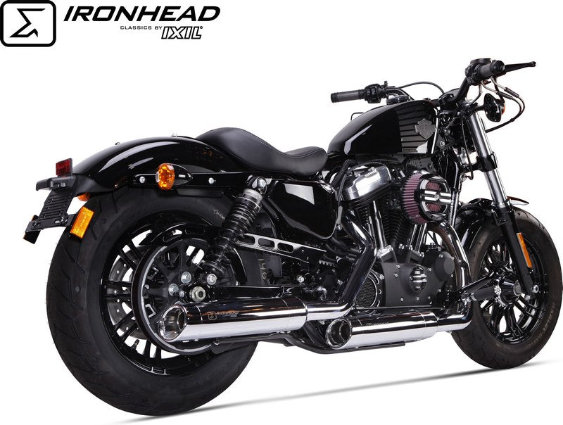 IXIL / イクシル Slip On Exhaust (Lower Muffler) - Ironhead Round Chrome | HD 1009 SC