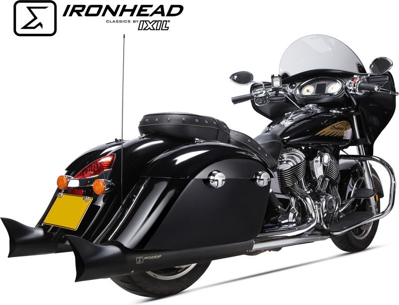 IXIL / イクシル Slip On Exhaust (Right Muffler) - Ironhead Round Black | HI 2018 SB