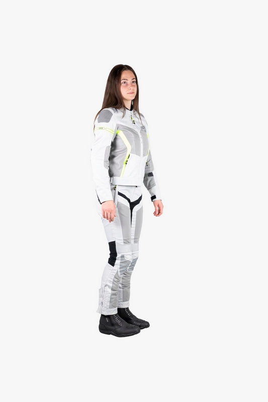 IXS / イクス Sport Women'S Jacket Trigonis-Air Light Grey-Grey-Neon Yellow | X51064-995