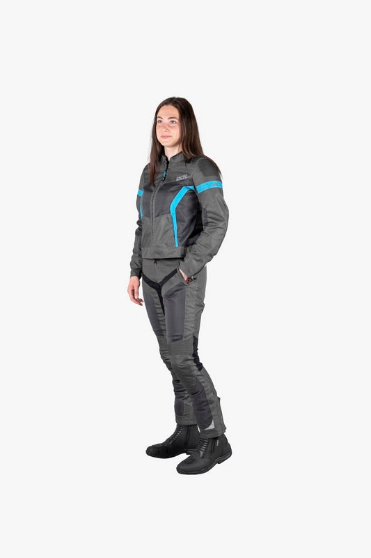 IXS / イクス Sport Women'S Jacket Trigonis-Air Darkgrey-Grey-Turquoise | X51064-997