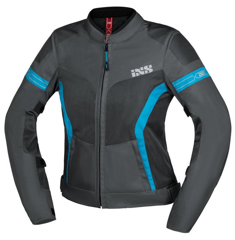 IXS / イクス Sport Women'S Jacket Trigonis-Air Darkgrey-Grey-Turquoise | X51064-997