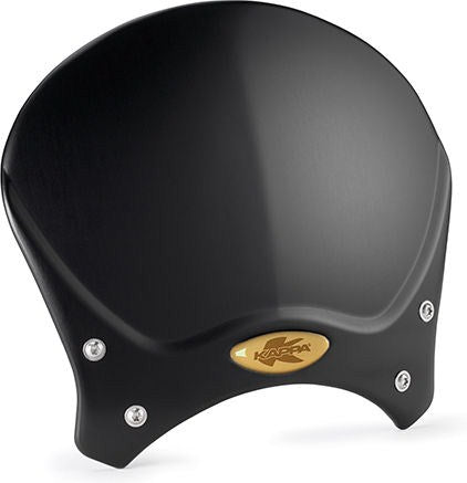 Kappa / カッパ ブラックアノダイズドアルミニウム ユニバーサルスクリーン Race Cafe for naked motorcycles 20 5 x 26 5 cm (H x W) | 100ALBK