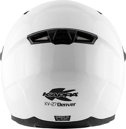 Kappa KV27 Denver Basic Full-face helmet in thermoplastic material Glossy White | HKKV27BB910