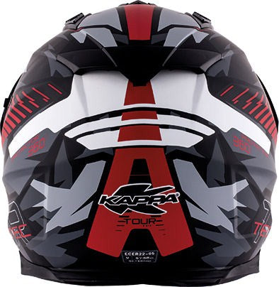 Kappa KV30 Enduro Full-face helmet in thermoplastic material Tour Camouflage / Red / Glossy Black | HKKV30FCMRW