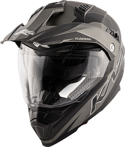 Kappa KV30 Enduro Flash Full-face helmet in thermoplastic material Matt Titanium / Black | HKKV30FFHTB