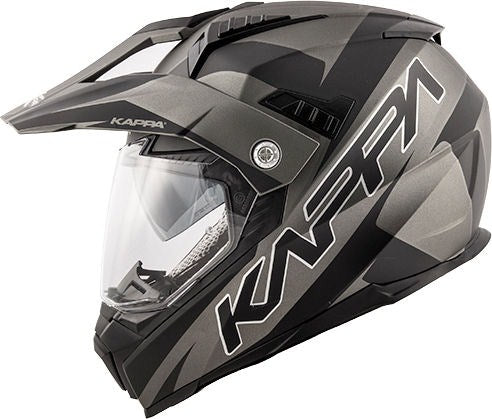 Kappa KV30 Enduro Flash Full-face helmet in thermoplastic material Matt Titanium / Black | HKKV30FFHTB