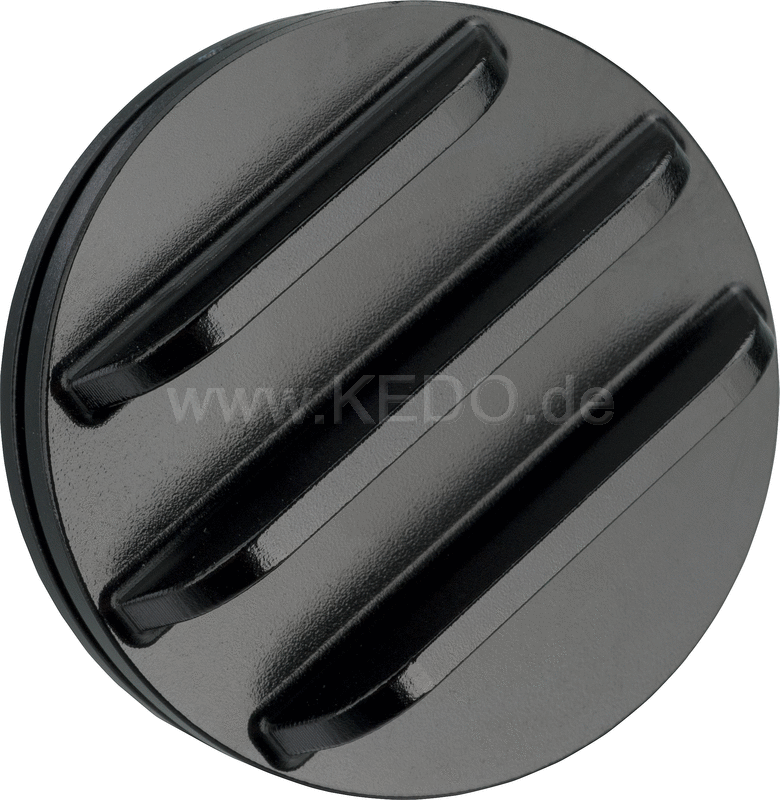 Kedo dummy plug for TDC Viewer 'Vintage' with cooling fins black anodized aluminum | 20074B