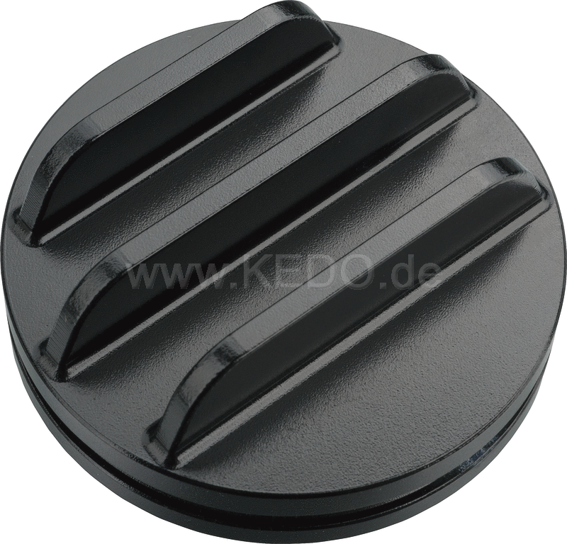 Kedo dummy plug for TDC Viewer 'Vintage' with cooling fins black anodized aluminum | 20074B