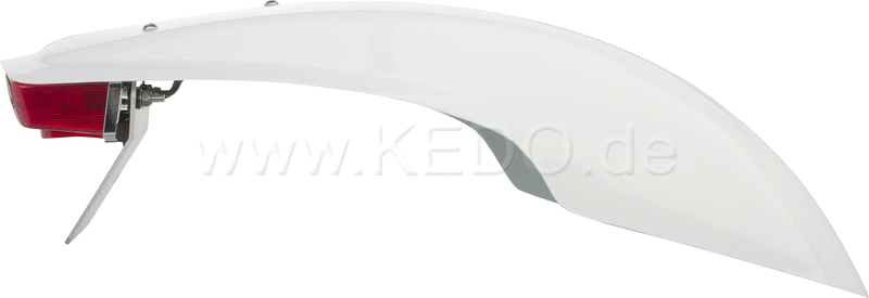 Kedo SuperMoto Rear Fender White (Red Taillight Street Legal) | 20078