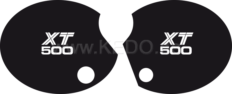 Kedo Side Cover Decal Set 'XT500' 1 Pair Right & Left lettering similar to 1980 TT500 US model | 20112