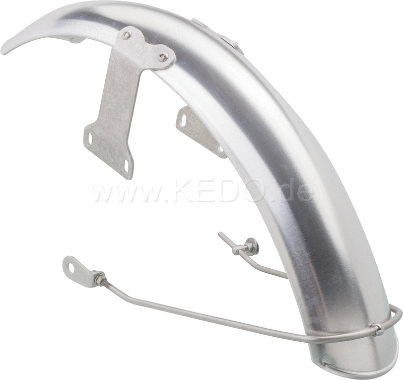 Kedo 19 aluminum front fenders 'Long' Blank incl Brushed aluminum brackets | 22095