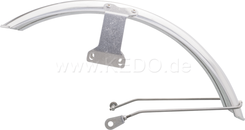 Kedo 19 aluminum front fenders 'Long' Blank incl Brushed aluminum brackets | 22095RE