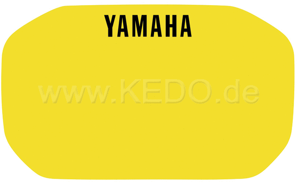 Kedo Decal Headlight fairing yellow with black YAMAHA logo (HD quality with protective laminate) suitable for items 29112RP / 29467RP / 29468RP | 22106G