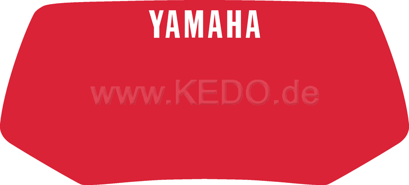 Kedo Decor for Head Light Cover red with white lettering YAMAHA (HeavyDuty quality with protective laminate) | 22107R