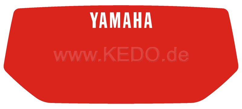 Kedo Decal Headlight Mask red with white lettering YAMAHA (HeavyDuty quality with protective laminate) fits item 29451 / 29451RP / 28656 / 28656RP | 22111R