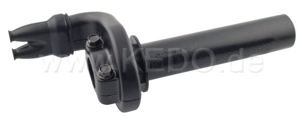 Kedo Throttle black opens medium-fast stroke 3.9mm / 10 ° sleeve length 120mm (Domino replica) for 2 cables suitable for 22mm handlebars | 22240