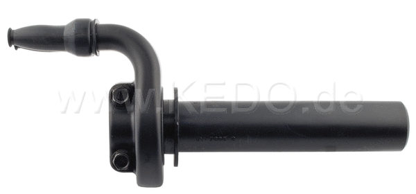 Kedo Throttle black opens medium-fast stroke 3.9mm / 10 ° sleeve length 120mm (Domino replica) for 2 cables suitable for 22mm handlebars | 22240
