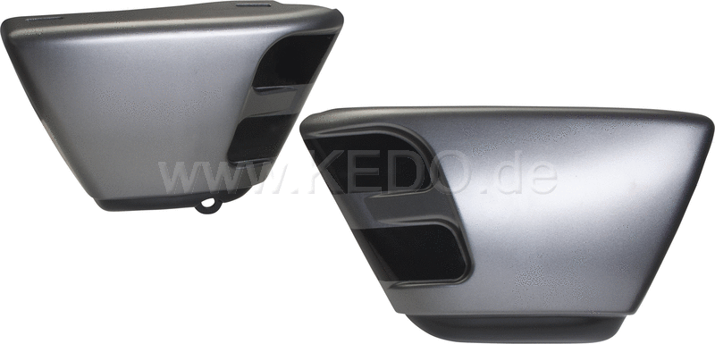 Kedo Sidecover sixties style 1 pair ABS black imbued (Decal Set See Item 21212) | 22433