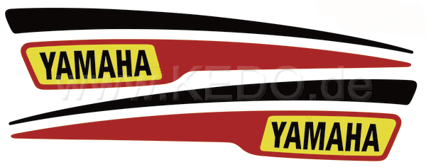 Kedo JvB-moto 'B track' Fuel Tank Decal black / red / yellow 1 pair (top-coatable) | 22663