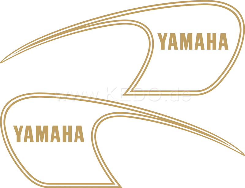 Kedo Vintage Sports Fuel Tank Decal gold Left / Right complete | 22665G