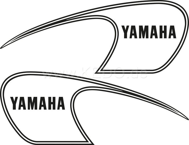 Kedo Vintage Sports Fuel Tank Decal black left / right complete | 22665S