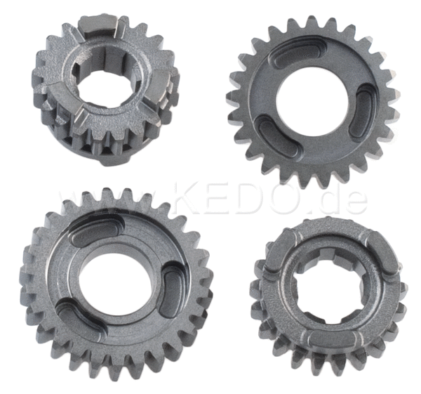 Kedo 3rd + 5th Gear Sprocket Set (4 Pieces Input and Output Sprockets) Application as set ONLY! | 27500
