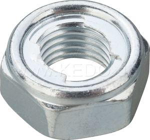 Kedo M10x1.25 Stop Nut with metal clamping Part (OEM) technical chrome plated | 27905RP