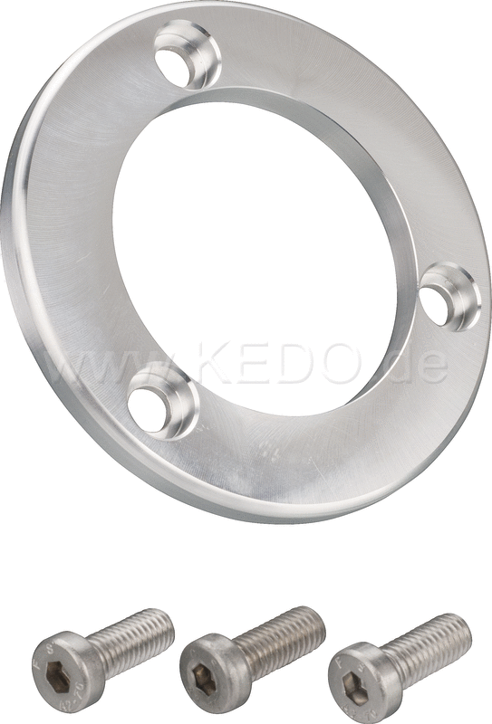 Kedo Aluminum Brake Disc Flange Cover including stainless steel bolts (replaces OEM plastic cover RH 1L9-25847-00). | 28160