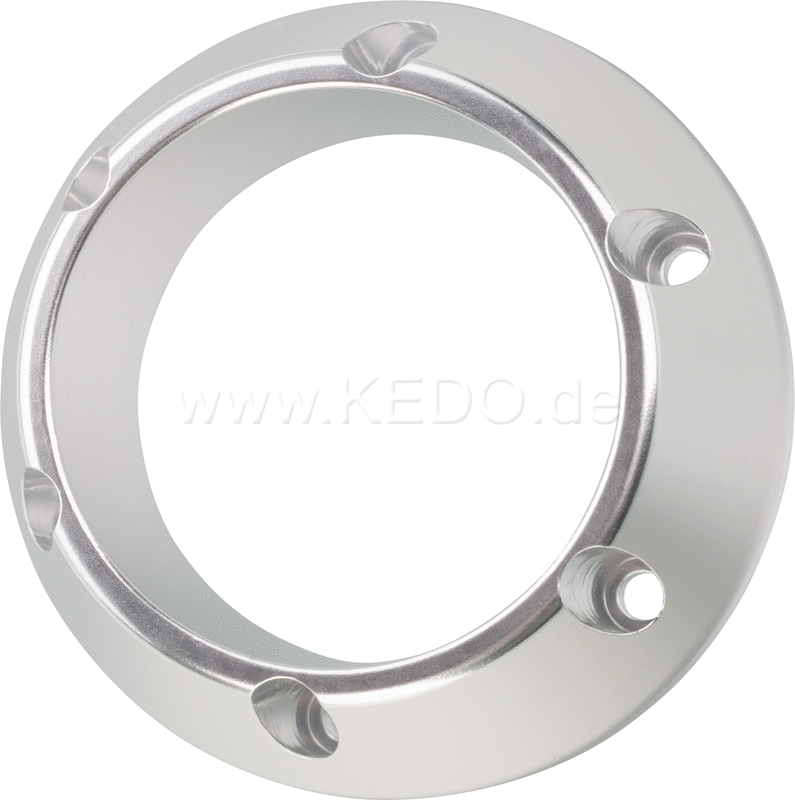 Kedo Racing End Cap 'Open' aluminum CNC-milled silver anodised fits 3 XTrapp muffler | 30112