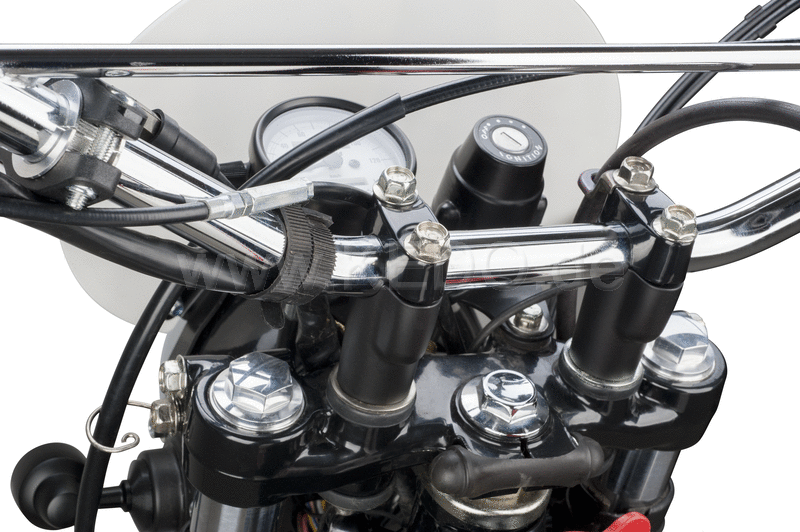 Kedo Handlebar riser in original Optics with + 30mm elevation CNC milled from high tensile tempered steel black powder coated 1 pair | 30142