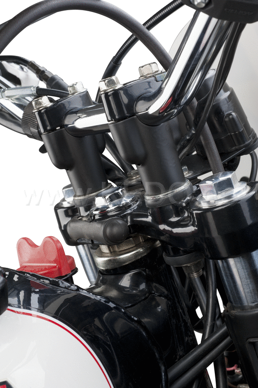 Kedo Handlebar riser in original Optics with + 30mm elevation CNC milled from high tensile tempered steel black powder coated 1 pair | 30142