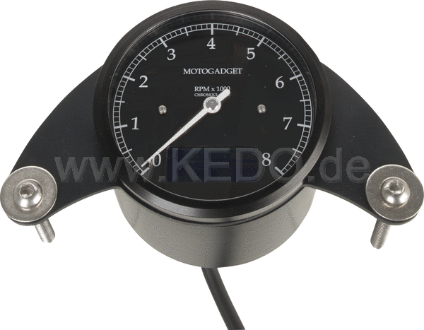 Kedo Speedometer Bracket 'mezzo Mille' Black Anodized aluminum (Suitable for Motogadget Speedometer Item 40685) | 30563