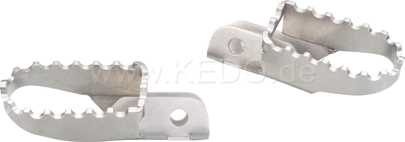 Kedo HD Stainless Steel Footpegs (Left & Right) for 8mm Bolt (1 pair) stepping surface approx. 32x68mm | 30584