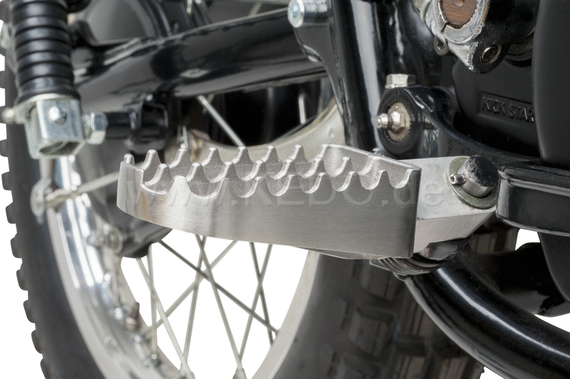 Kedo Toothed and Broadened Footpegs stainless steel size approx. 84x45mm 1 pair | 30900