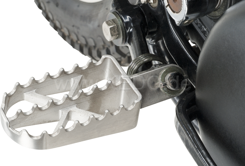 Kedo Toothed and Broadened Footpegs stainless steel size approx. 84x45mm 1 pair | 30900