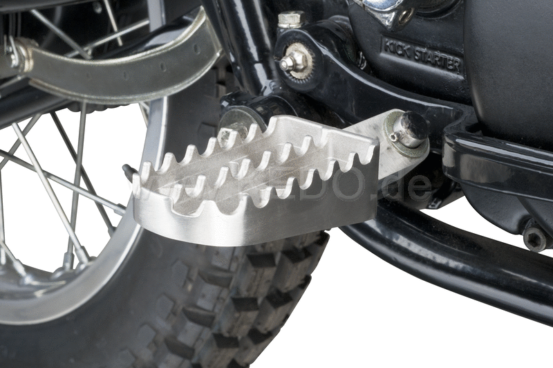 Kedo Toothed and Broadened Footpegs stainless steel size approx. 84x45mm 1 pair | 30900